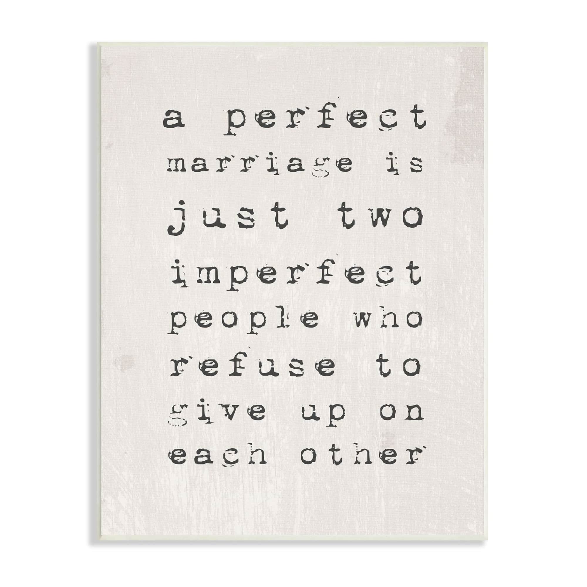 Stupell Industries A Perfect Marriage Wood Wall Plaque
